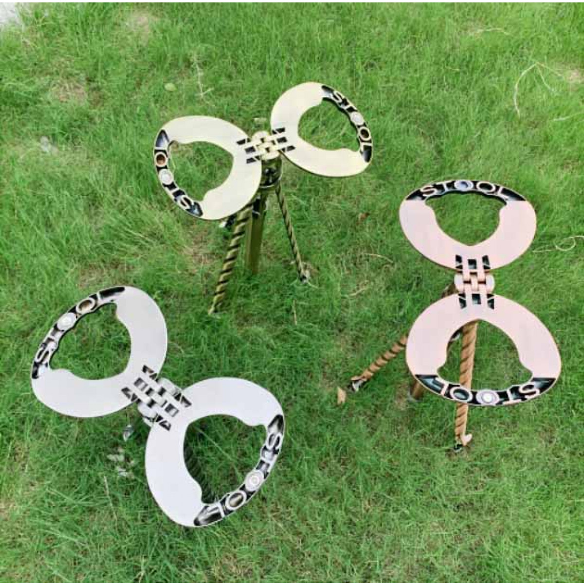 Canne et tabouret de camping