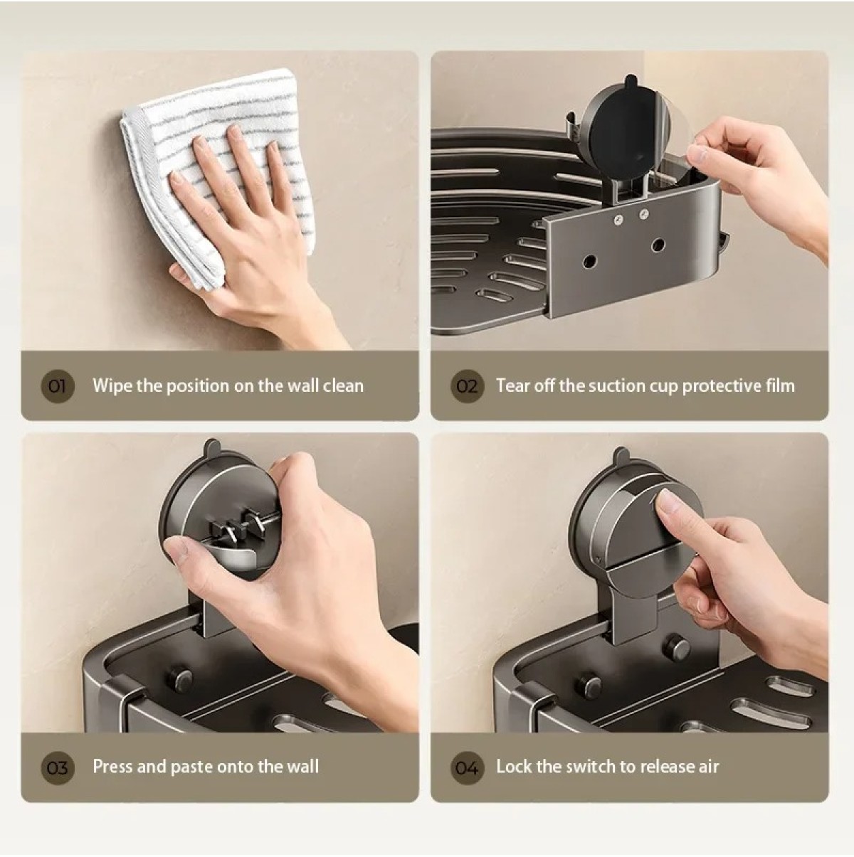 Space aluminum bathroom storage rack