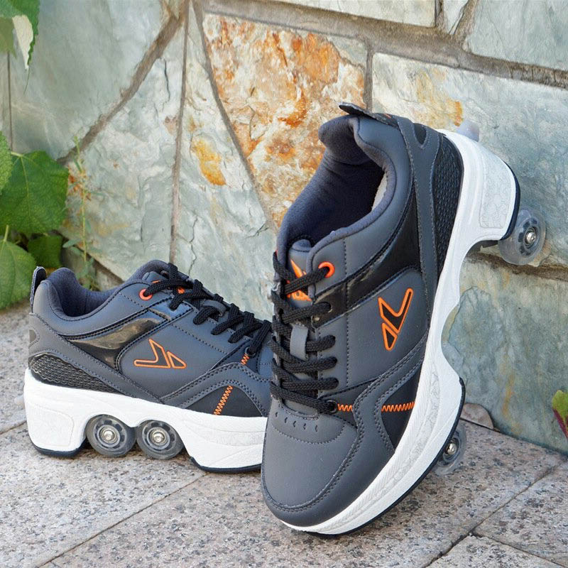 Chaussures à roulettes à Double rangée et à Double roue