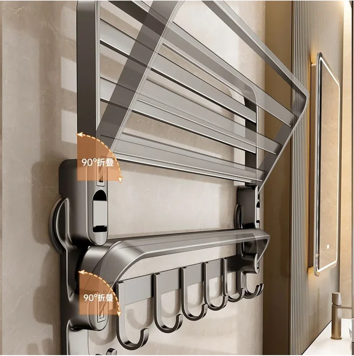 Androf towel rack bathroom