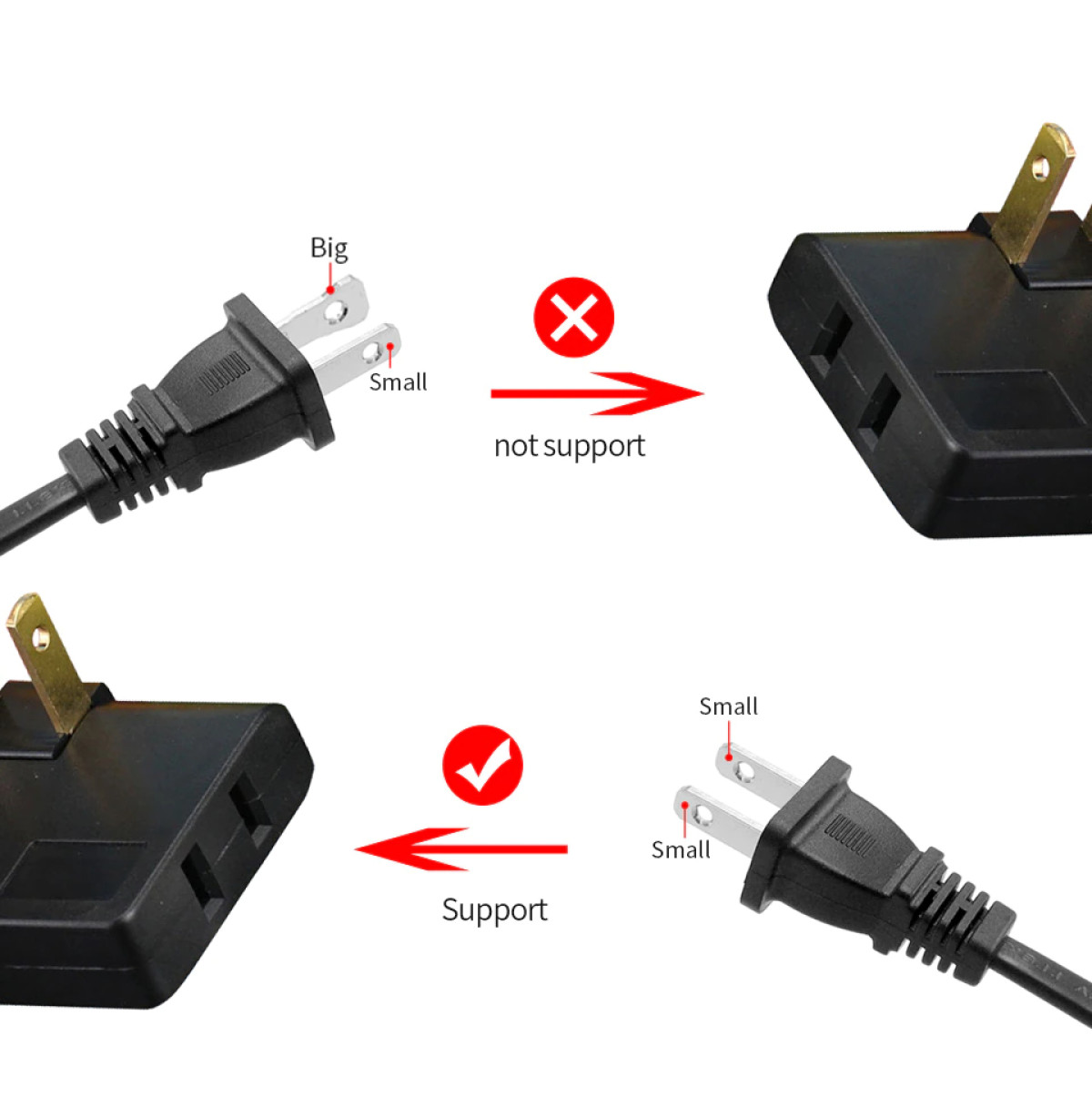 Androf US Adapter One In Three Converter