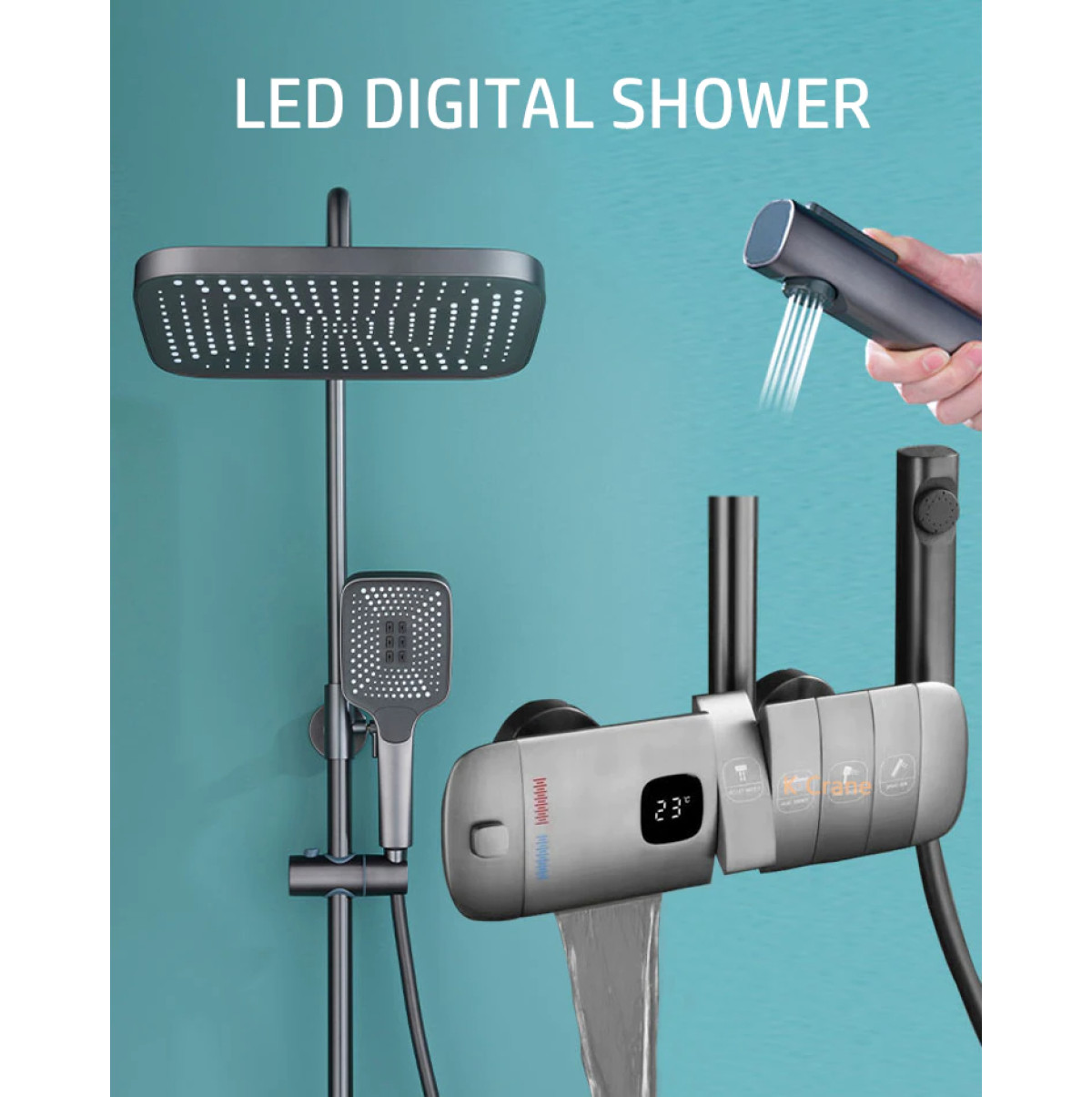 LED Digital Shower - System Bathroom SPA
