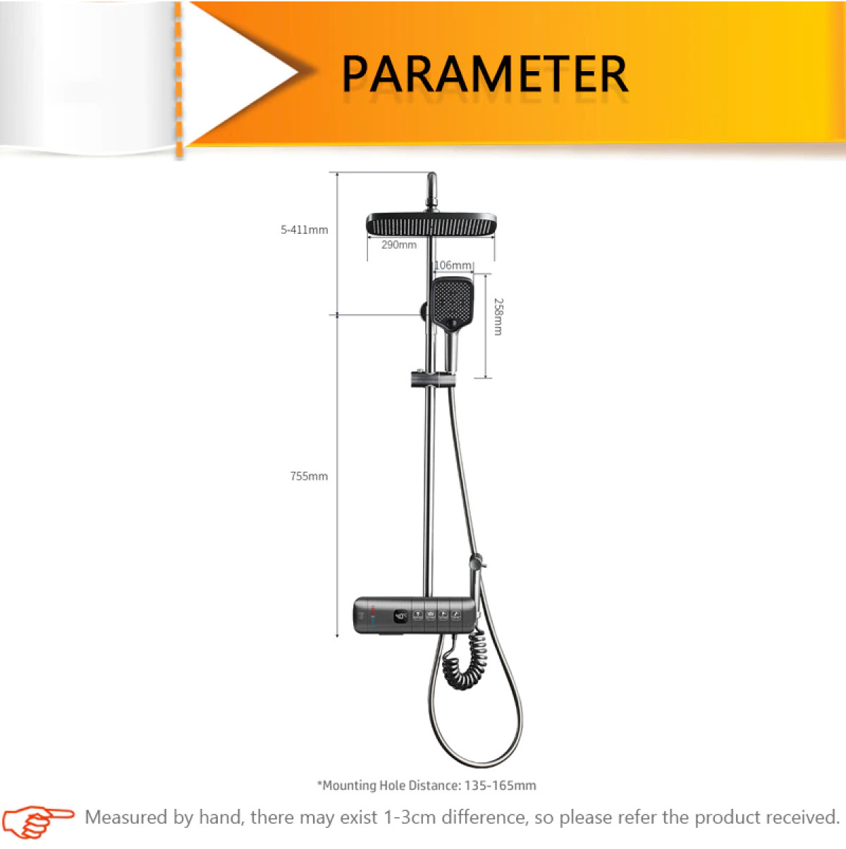 LED Digital Shower - System Bathroom SPA