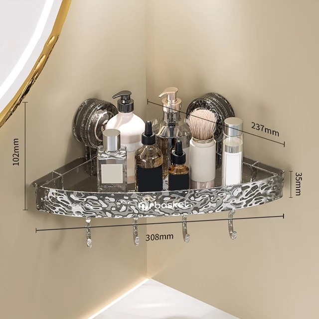 Androf Acrylic Transparent Shower Storage