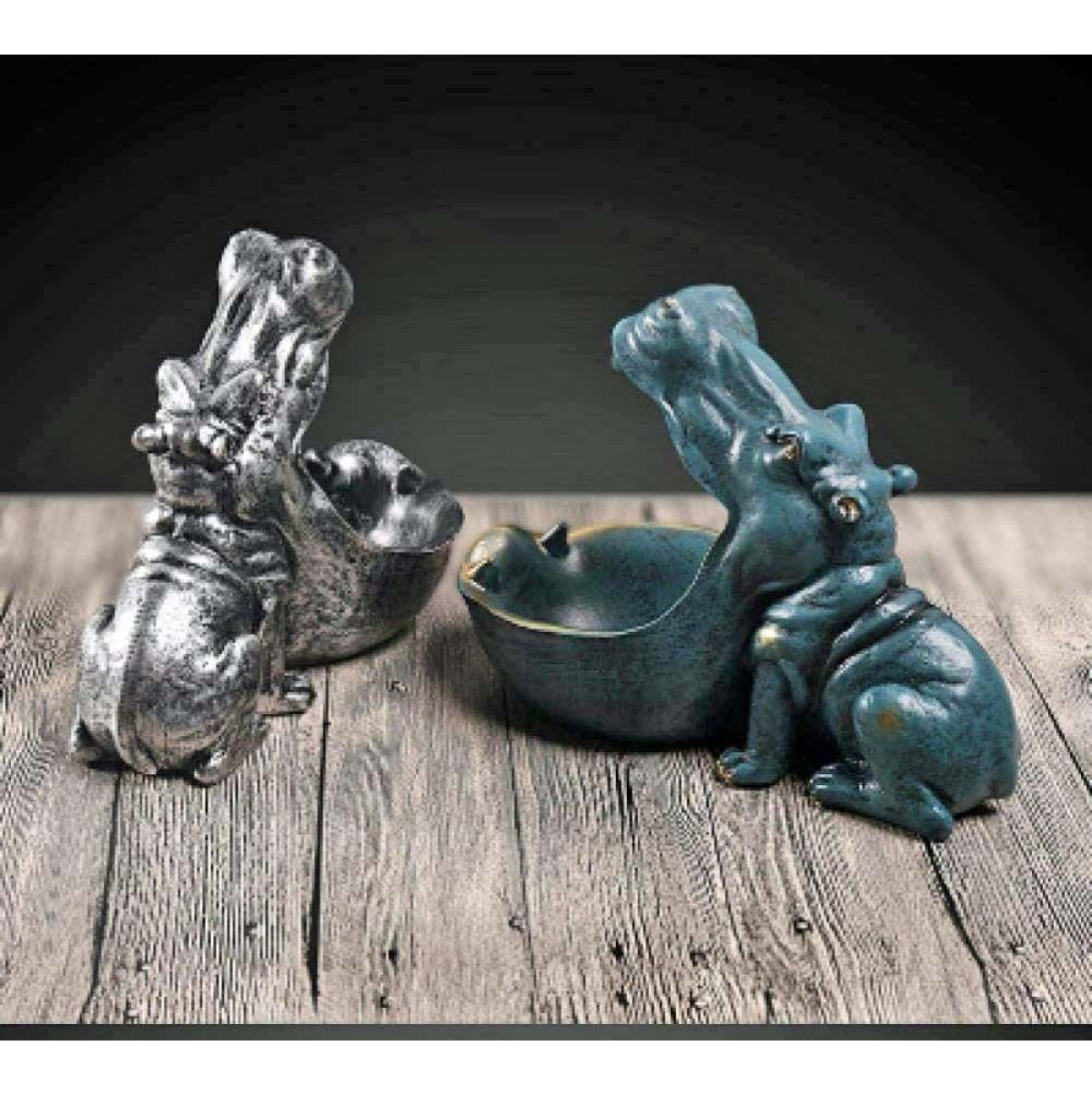 Statue d’hippopotame en résine