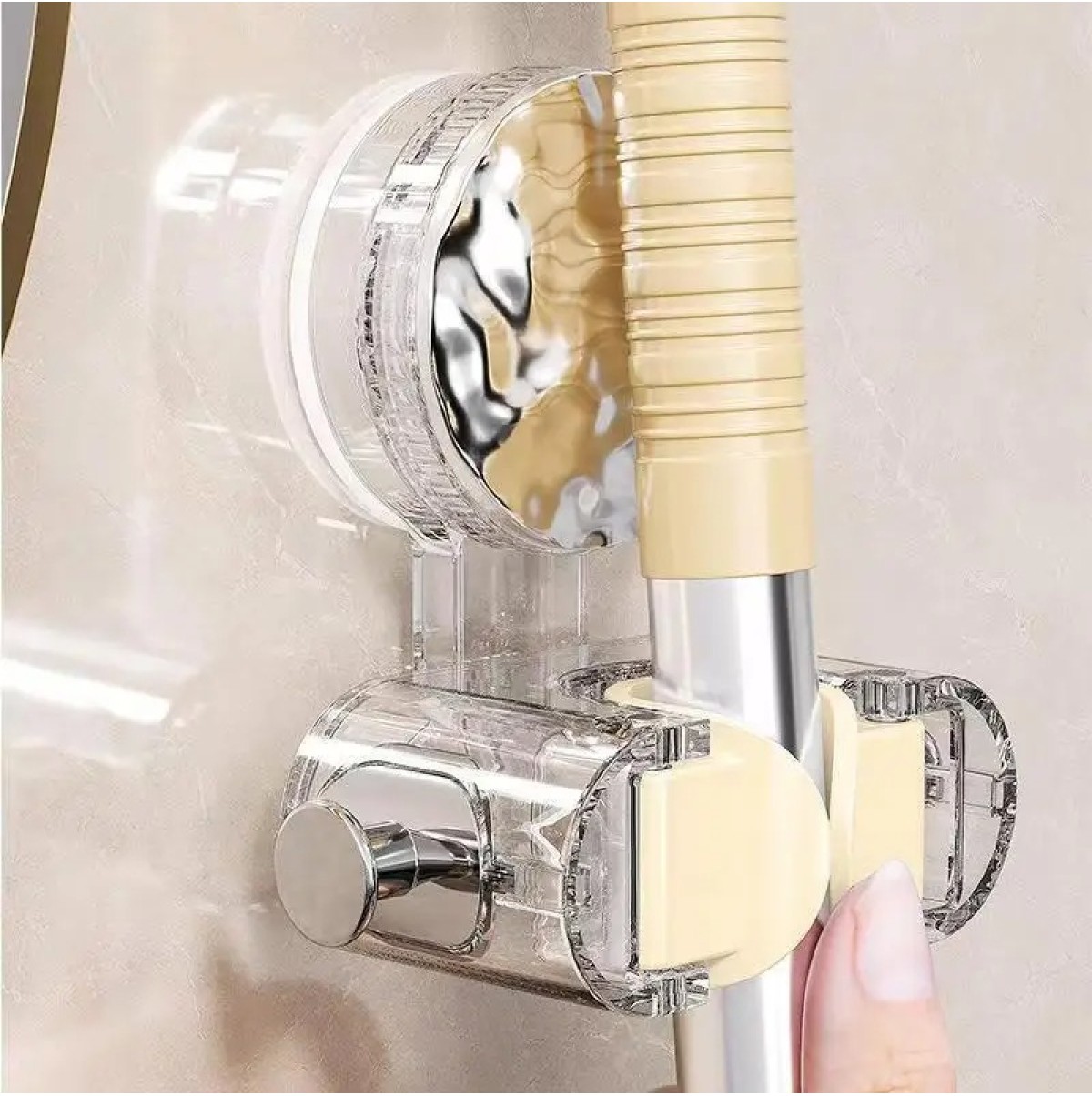 mop-shower wall hanging