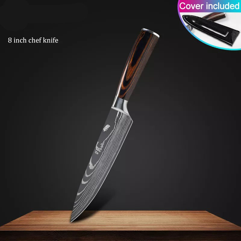Pack of 10 kitchen knives