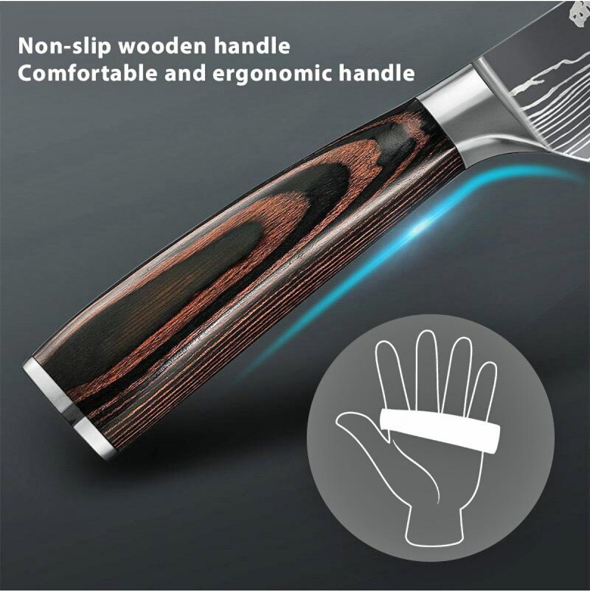 Pack of 10 kitchen knives